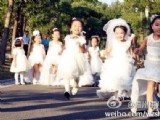 溫州10對(duì)萌娃拍集體婚禮照